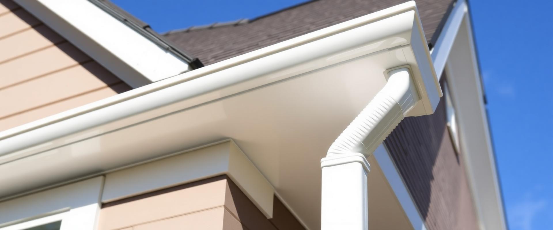 Seamless gutter system installed on a residential home in Montgomery County Texas