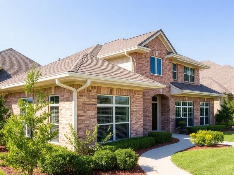 Seamless gutter installation on Kingwood Texas home